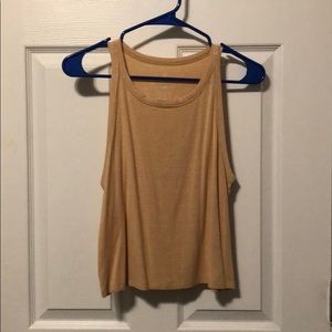 yellow striped halter top